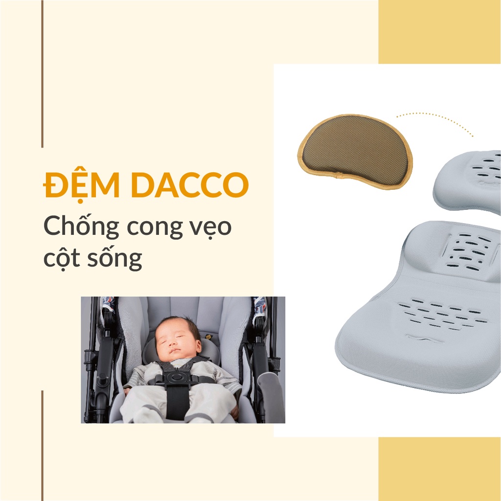 Xe đẩy Combi Sugocal Compact 4 bánh quay tự động