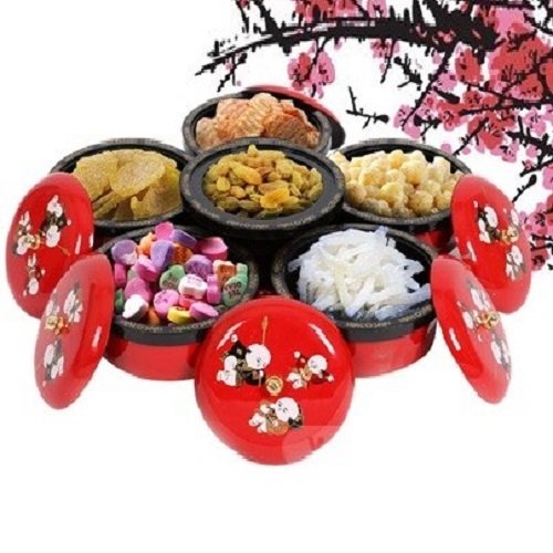 Khay mứt xoay có nhạc - khay mứt xoay