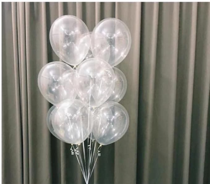 Bóng bay trong suốt thái lan size 25 cm