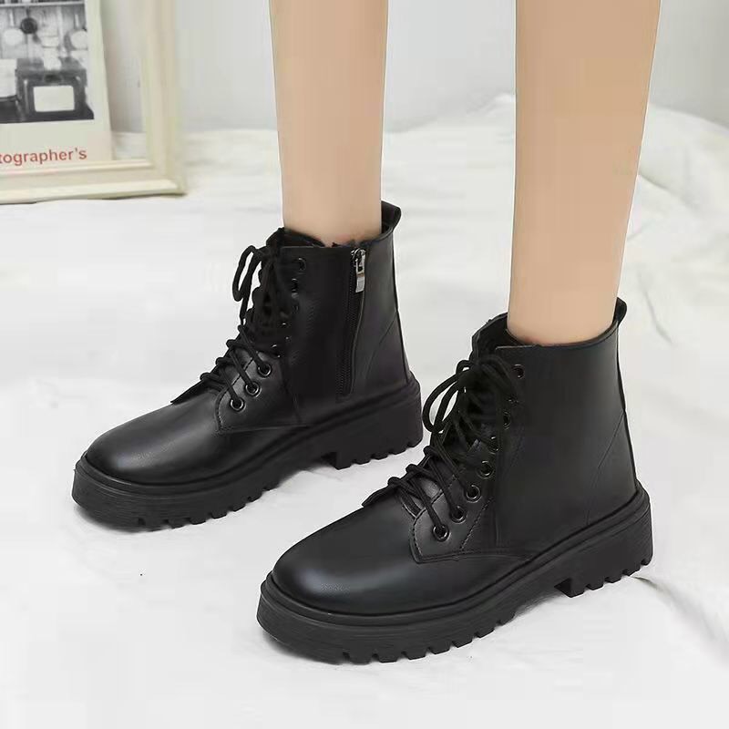 (VIDEO THẬT) Giày Boot nữ  cổ cao chất da Hàn quốc siêu xinh