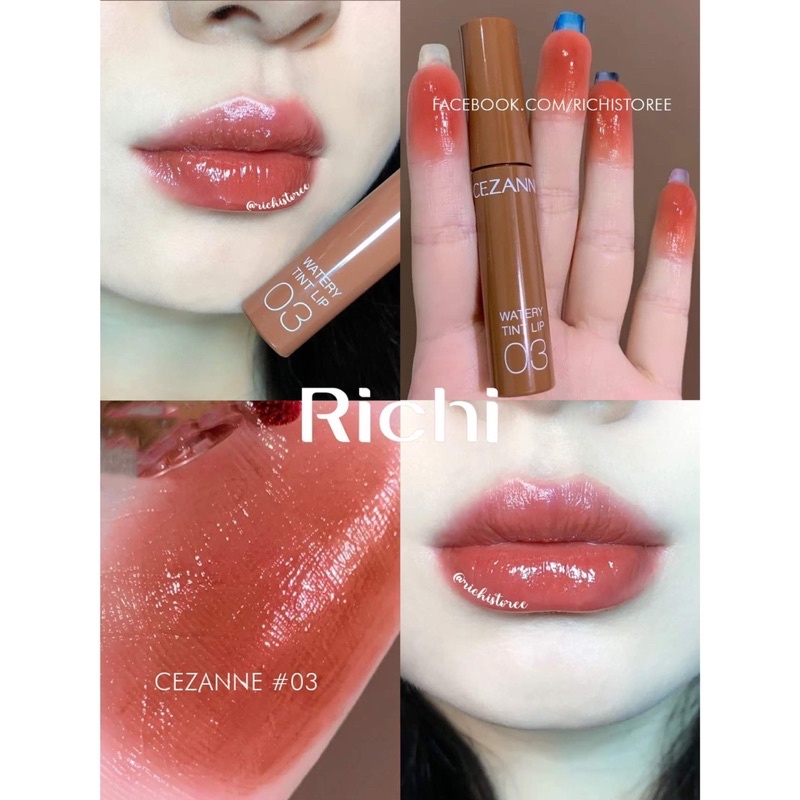 Son môi tint bóng Cezanne Water Tint Lip Nhật Bản