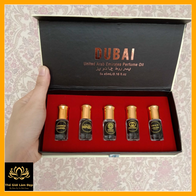 Tinh dầu nước hoa Dubai - set 5 chai thơm nhất, HOT nhất,hàng chính hãng nhập khẩu
