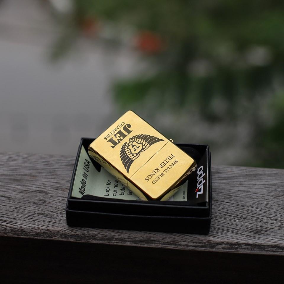 [HCM]Bật Lửa Zippo USA Khắc Logo Jet - Tặng Xăng Đá
