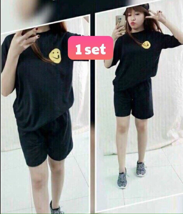 Sét bộ in hình mặt cười giá rẻ chất đẹp ttsla0354