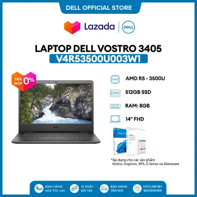 Laptop Dell Vostro 3405 V4R53500U003W1 (AMD R5 - 3500U/ 8G/ 512SSD/ 14