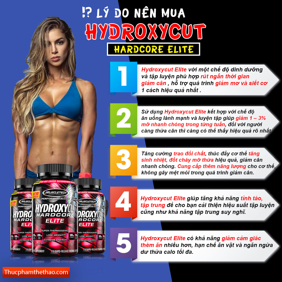 ĐỐT MỠ GIẢM CÂN MUSCLETECH HYDROXYCUT