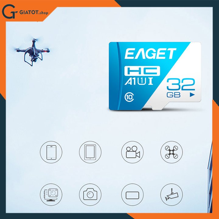 Thẻ nhớ micro 32Gb EAGET Class 10 80Mb/s chính hãng