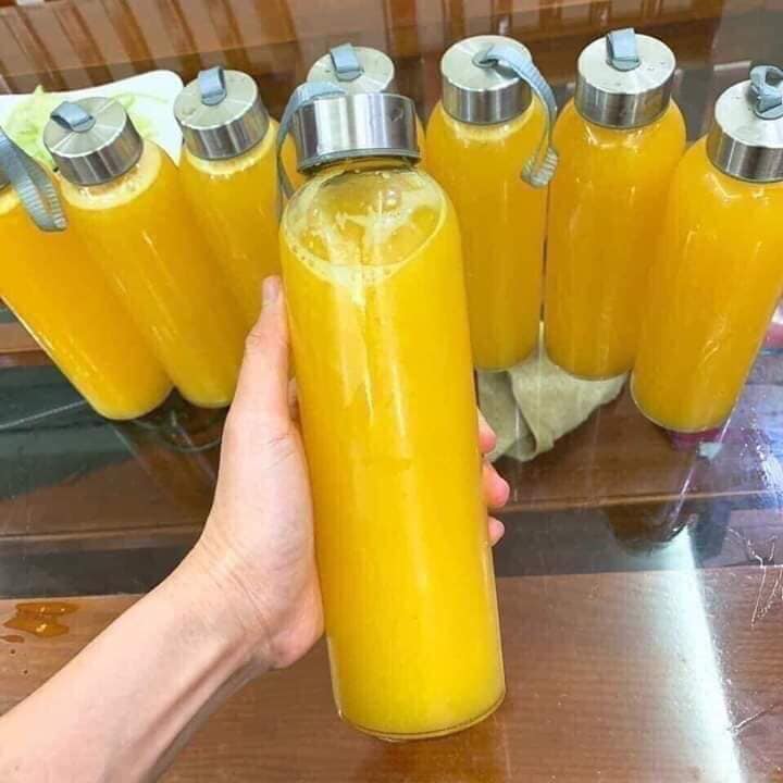 Combo 5 Bình Đựng Nước Thủy Tinh Có Dây Xách 500 Ml