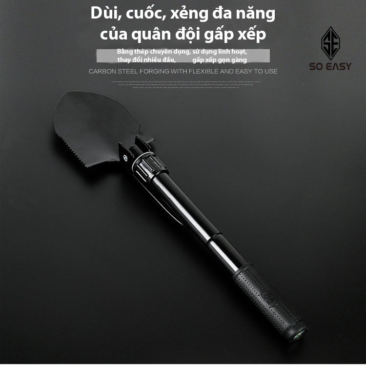 [HCM]Xẻng đi phượt 4in1 xếp gọn