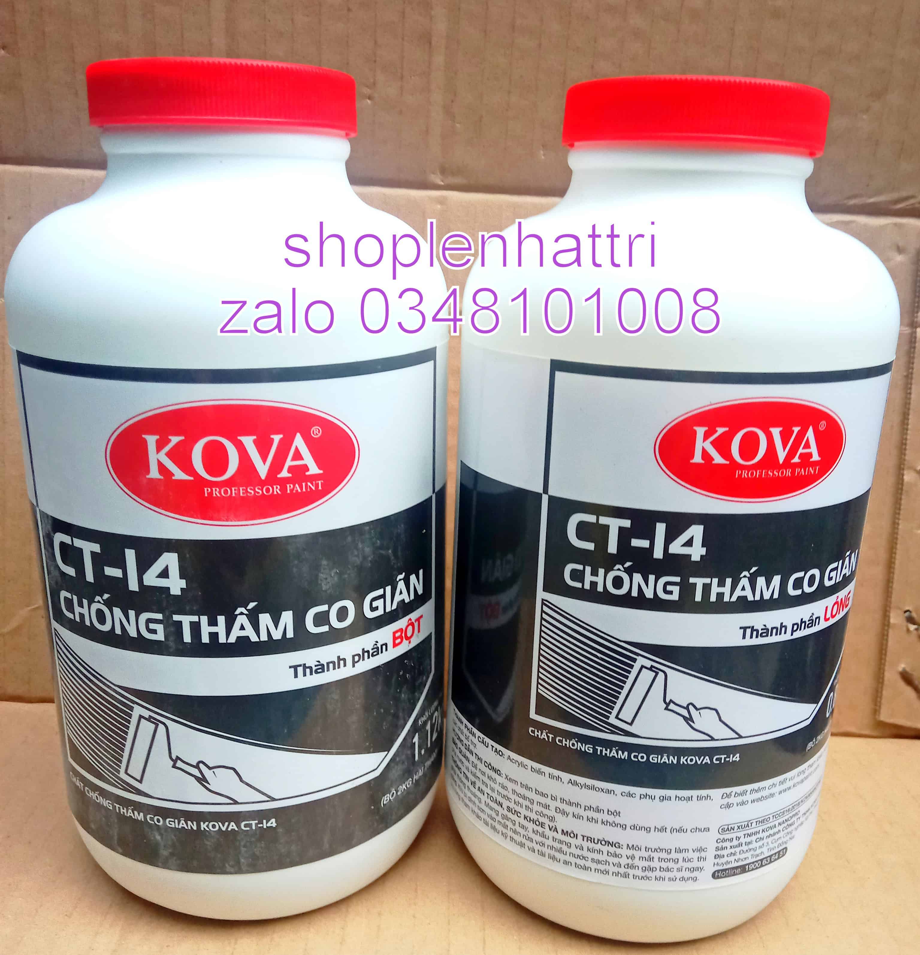 Chống thấm co giãn KOVA CT 14 2 thành phần