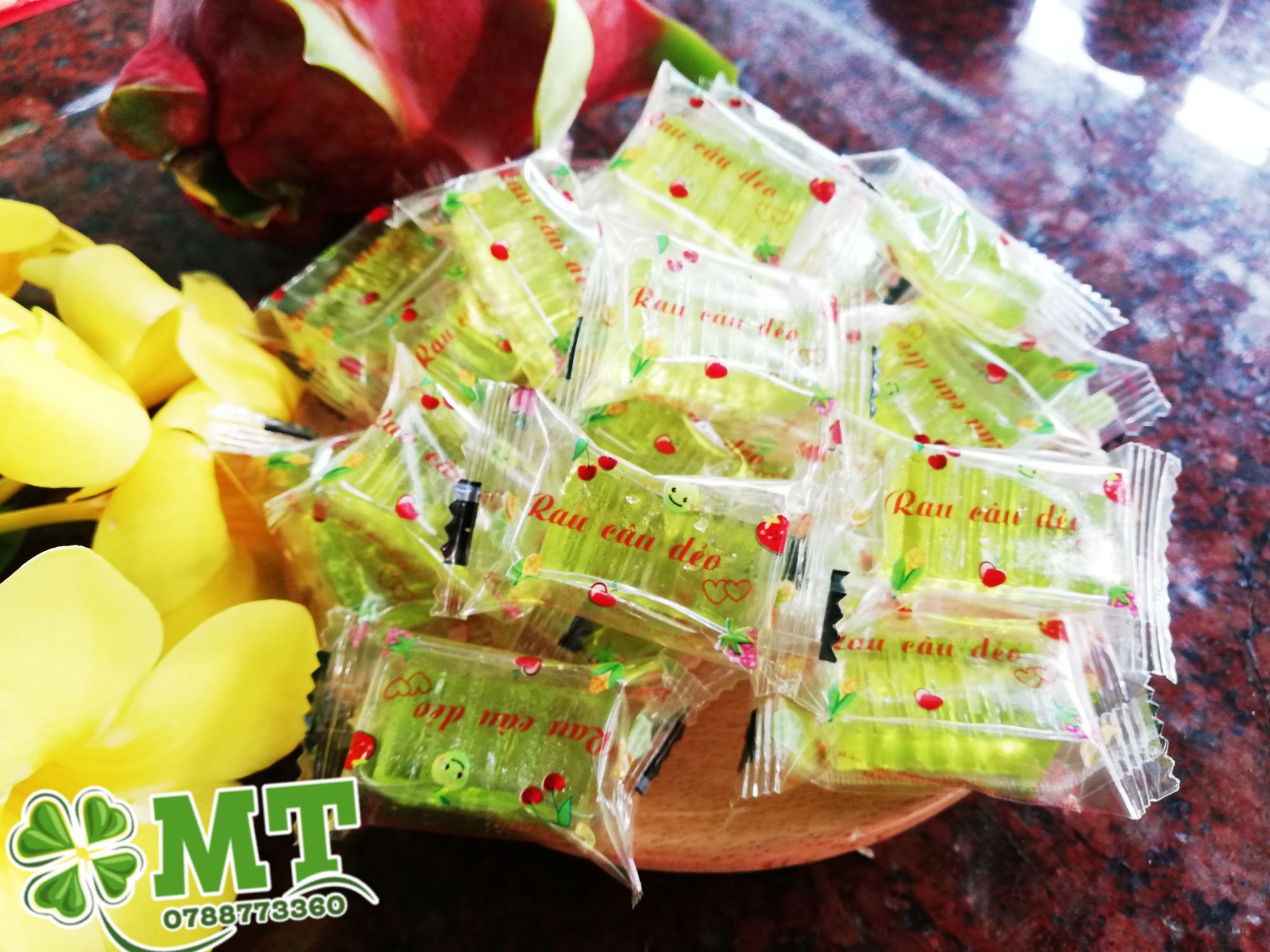 Mứt rau câu dẻo lá dứa Kim Vân 1kg