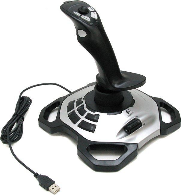 Cần lái Game Logitech JOYSTICK EXTREME ATTACK 3D (Đen phối xám bạc) Chính Hãng