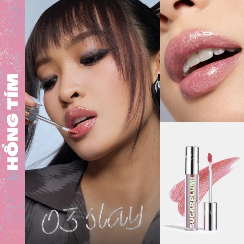 Son bóng có nhũ, mịn môi, lâu trôi ofélia mintyice sparkling gloss 3.7g
