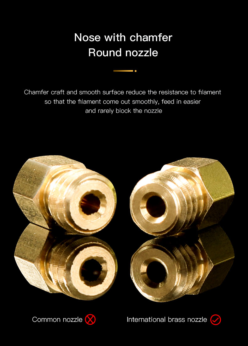Đầu đùn nhựa máy in 3d CREALITY 3D Printer Part 3D Printing Brass Nozzle cho Ender 3 và Ender 5 Series ..5pcs/ set