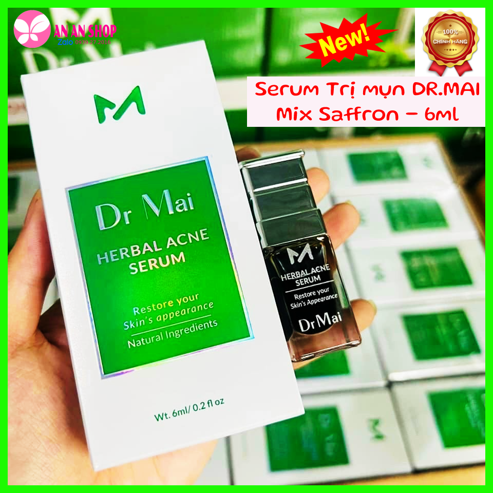 Serum Mụn DR MAI Mix Saffron 6ml, ngừa mụn giảm thâm face và body hiệu quả