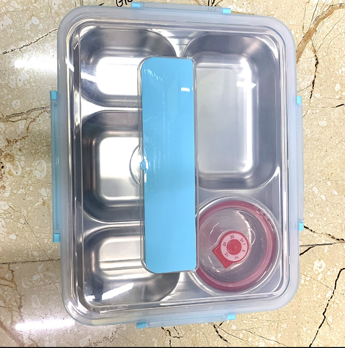 Bộ Khay Cơm Phần 5 Ngăn - Inox 304 Cao Cấp