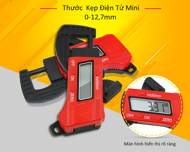 Thước kẹp điện tử mini 0-12,7mm ( CHÍNH XÁC CAO, SỬ DỤNG DỄ DÀNG )
