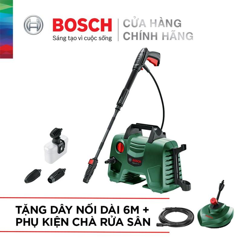 Combo máy phun xịt rửa Bosch Easy Aquatak 110 + Ống nước nối dài + Phụ kiện chà rửa sân