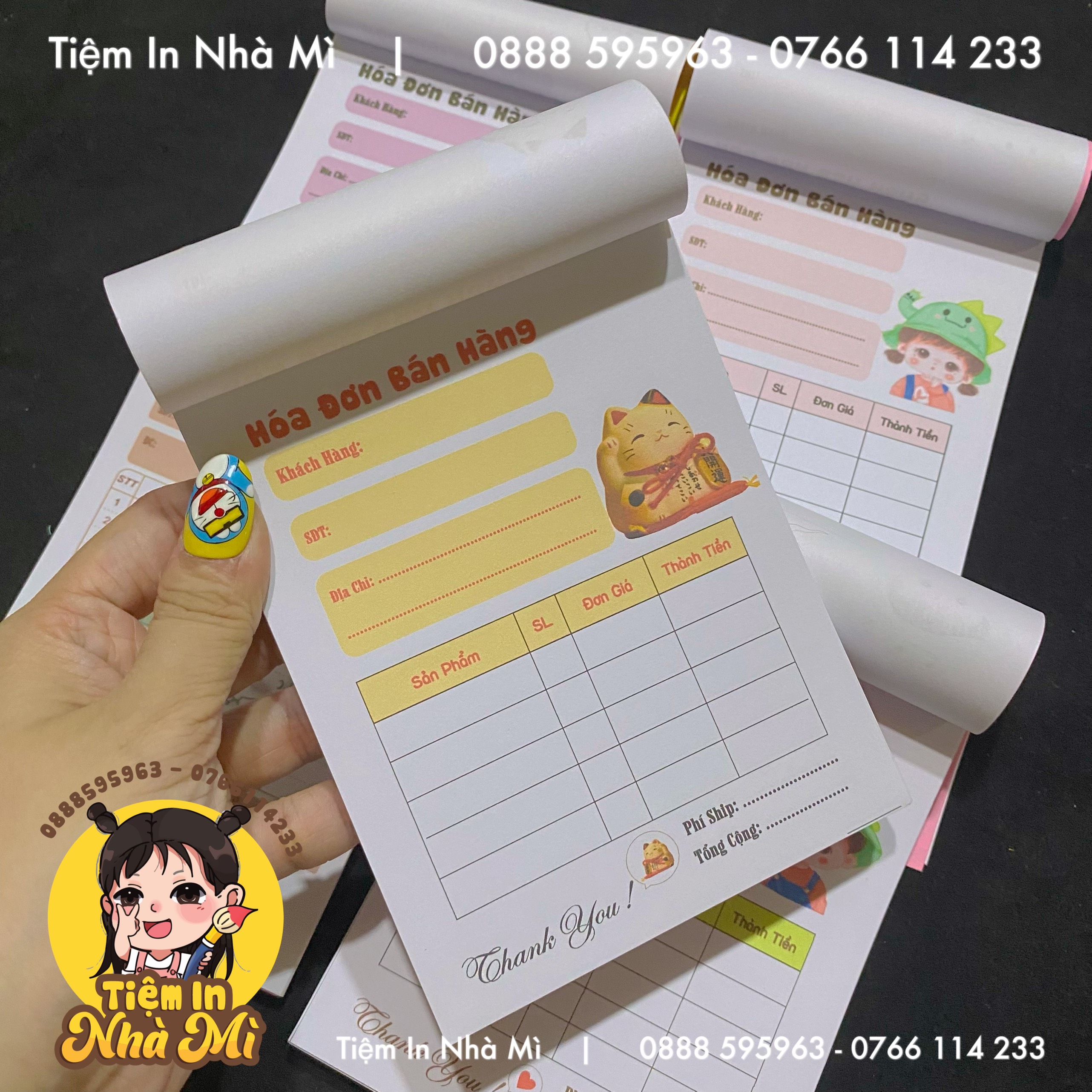 Hoá đơn bán hàng size A6 đáng yêu