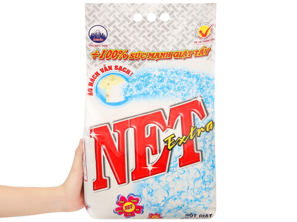 Bột giặt NET Extra hoa thiên nhiên 5.5kg (tặng kèm 1 chai nước rửa chén)