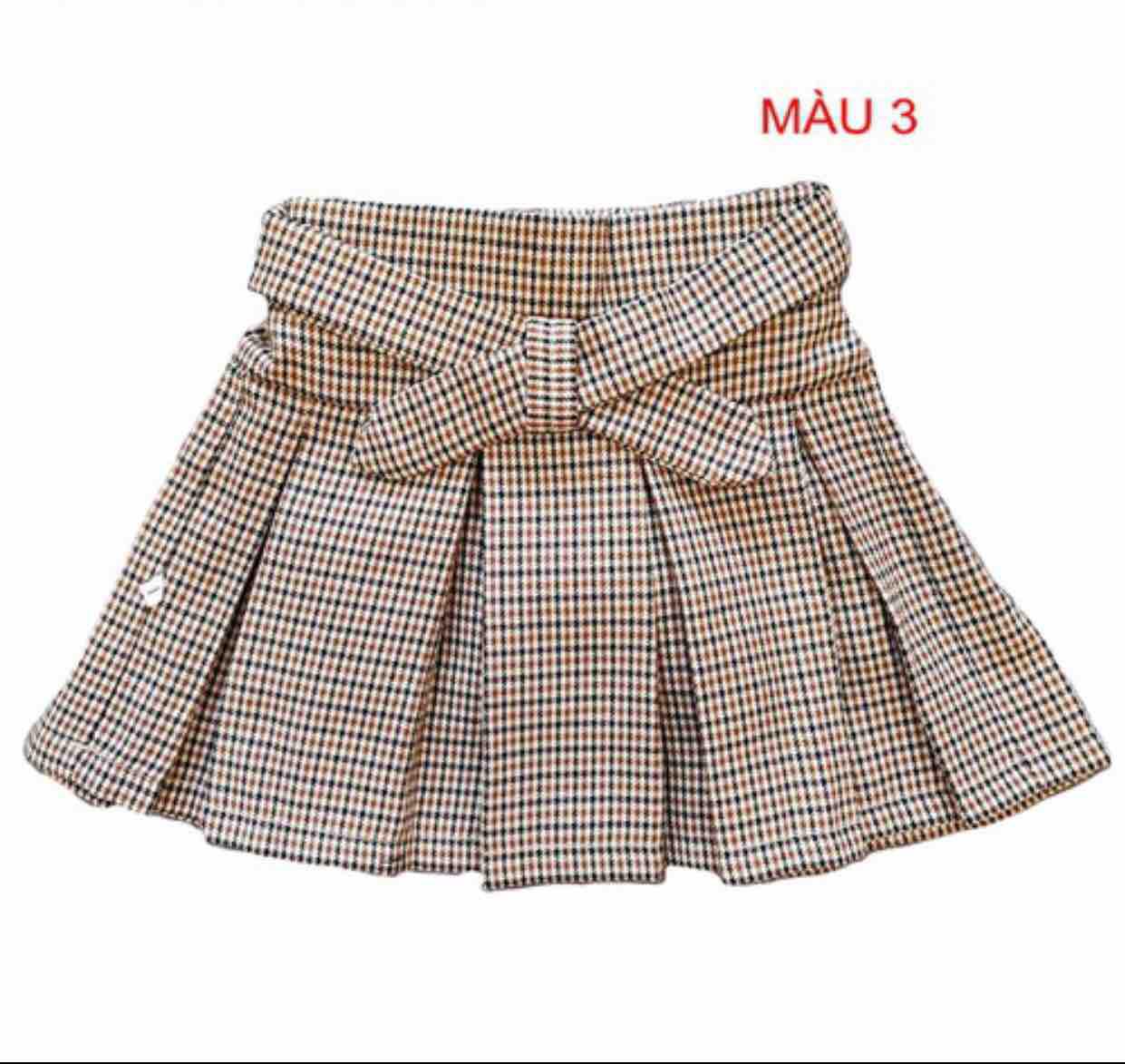 Chân váy kẻ dễ thương cho bé gái