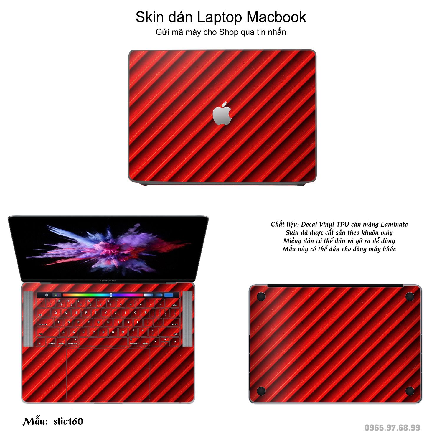 Decal Skin dán Macbook, laptop mẫu Hoa văn sticker