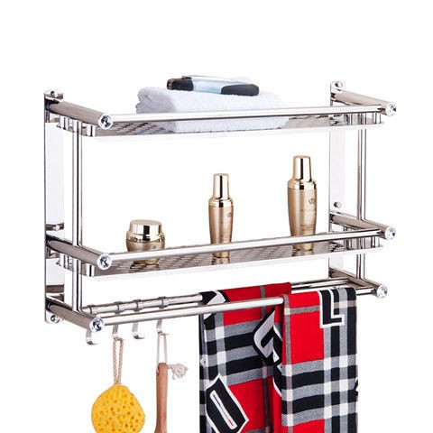Kệ Treo Khăn Nhà Tắm 3 Tầng Để Đồ Thông Minh, Giá Kệ Để Đồ Phòng Tắm Inox 304 Cao cấp