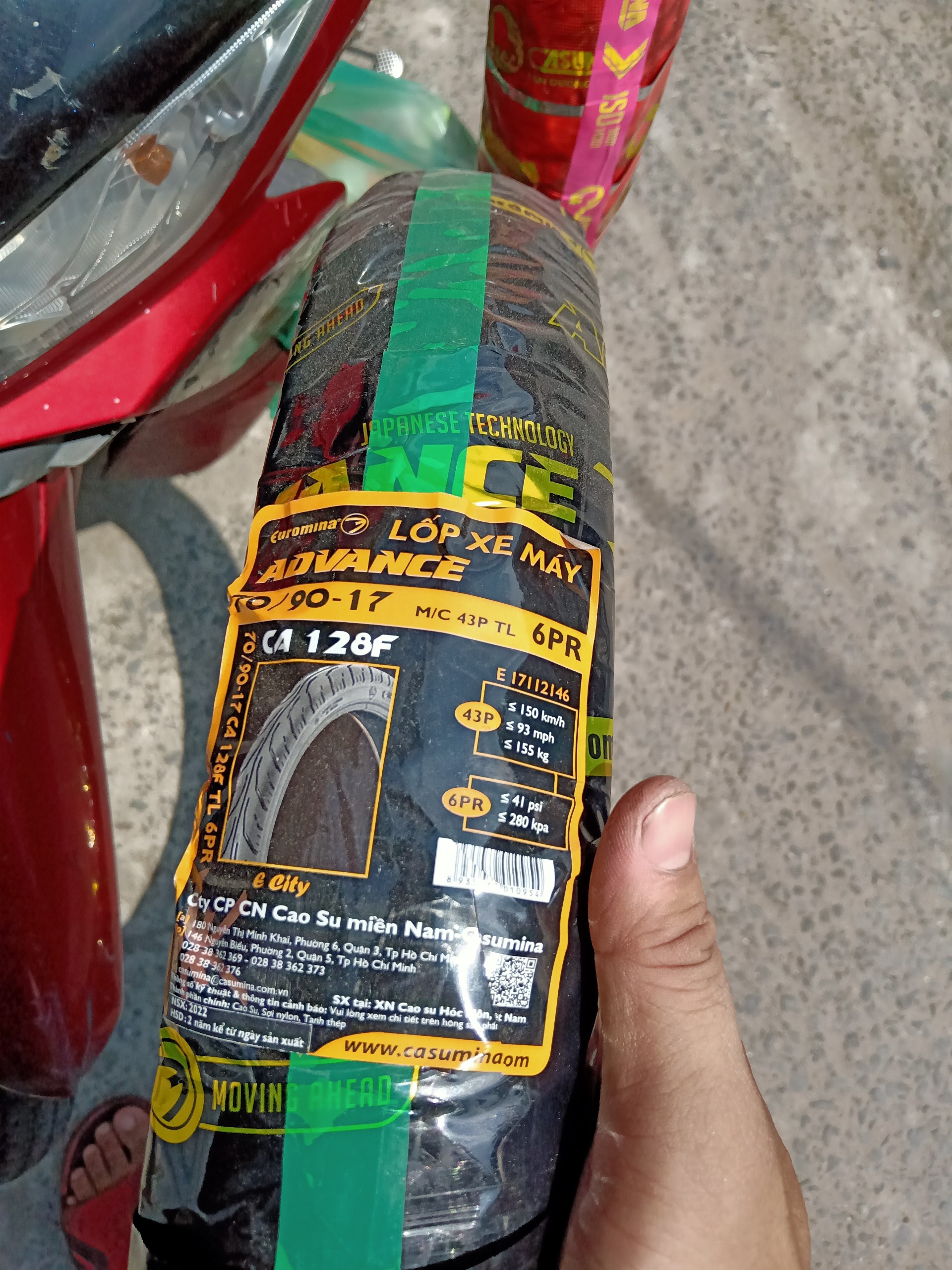 LỐP XE MÁYKHÔNG SĂM 70-90-17 EURMINA