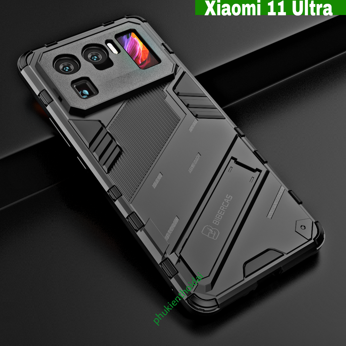 Ốp lưng Iron Man Ver 2 Xiaomi Mi 11 Ultra chống sốc giá đỡ thời trang cao cấp