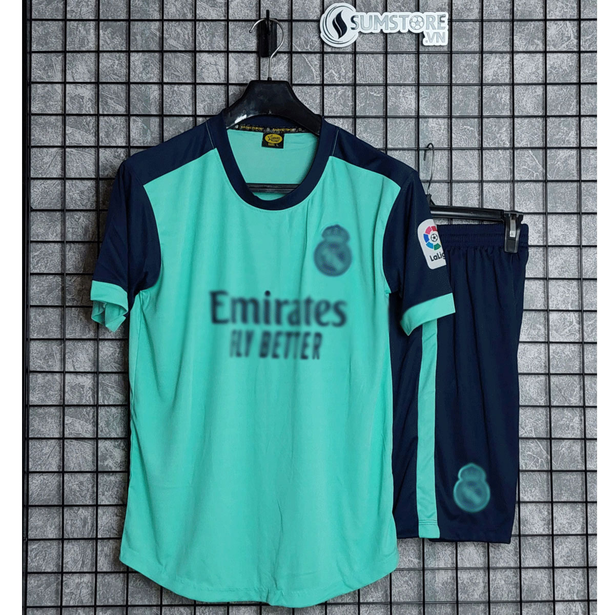 Áo Đá Banh Real Ma Rid xanh ngọc - Đồ Đá Banh Nam Nữ 2022