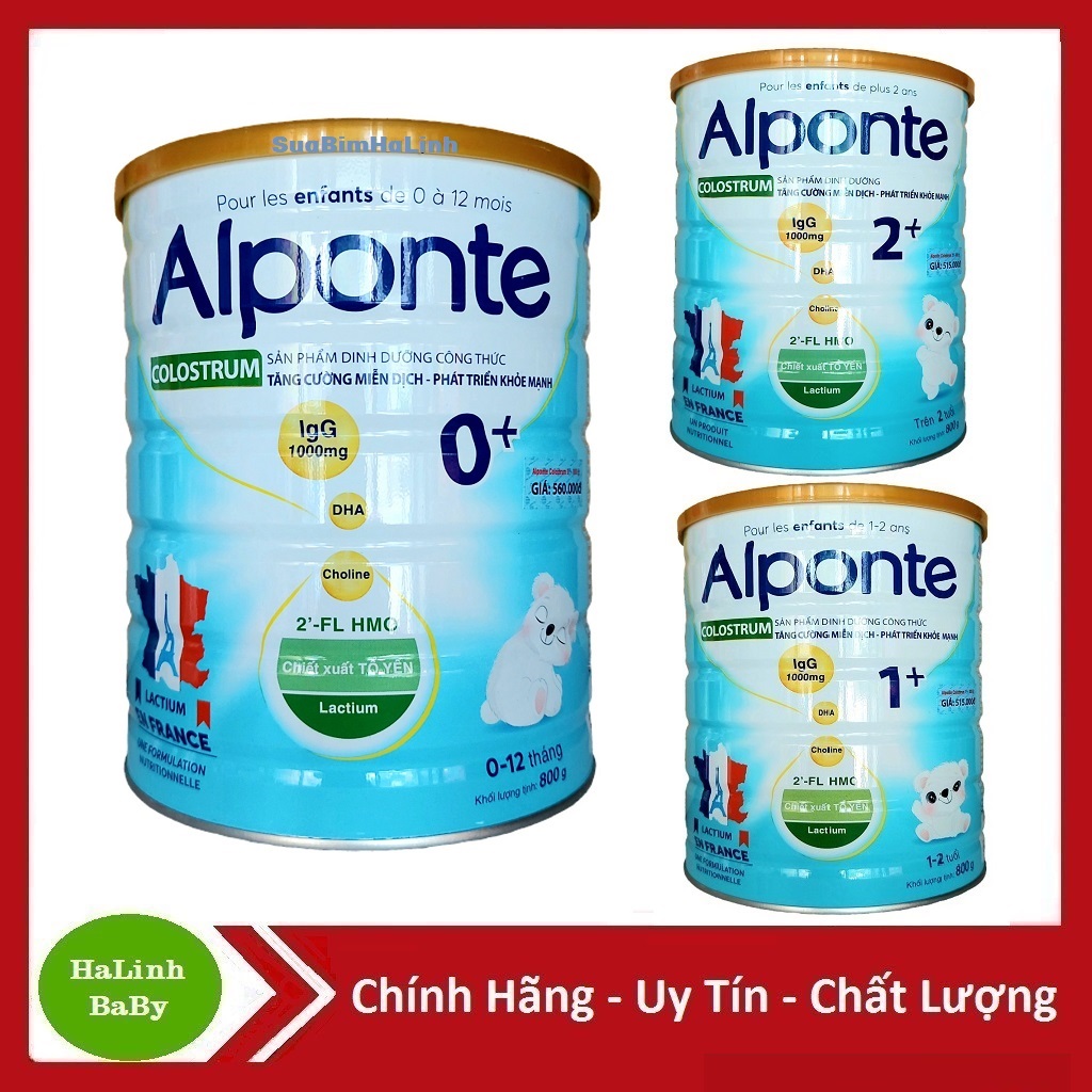 Sữa Alponte Colostrum 0+,1+,2+ 800g (Date 2026)