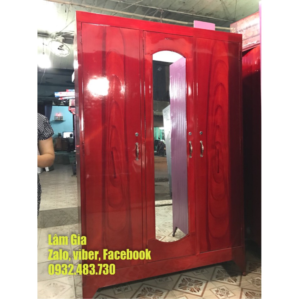 [HCM]Tủ Sắt Quần Áo Ngang 1M2 Cao 1M8
