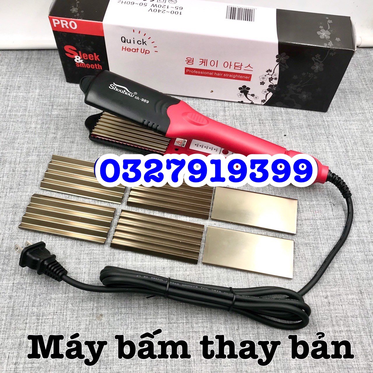Hair Straightener Replaces High-End Model Hq 989 - Specialized Clip Blade, Temperature 140-220 ° C, Capacity 50-100W, Safe to Use, Purple, Black, Red