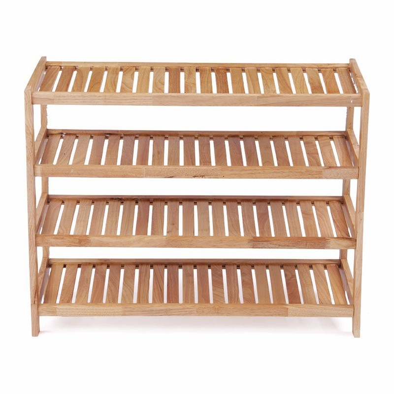 Kệ dép gỗ 80cm - 4 tầng