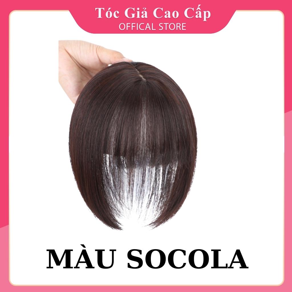 Tóc mái giả 3d có rãnh da đầu, 2 kẹp bấm , che hói , che bạc đều được, PH01