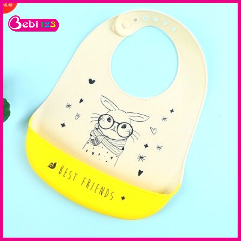 [HCM] Yếm ăn dặm silicon siêu nhẹ chống dính cho bé