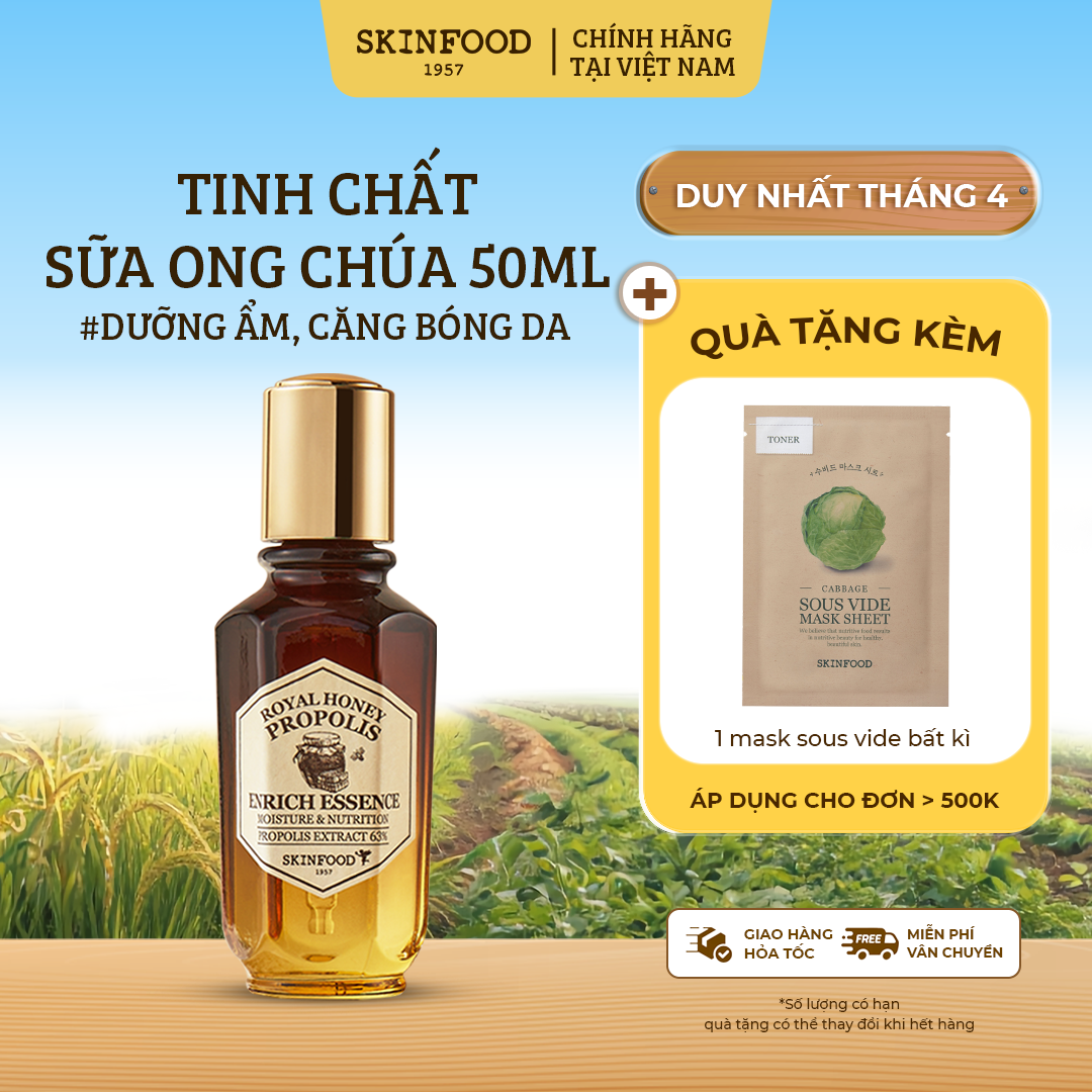[COIN GIẢM THÊM 10%] – Tinh Chất Sữa Ong Chúa Skinfood Royal Honey Propolis Enrich Essence 50ml