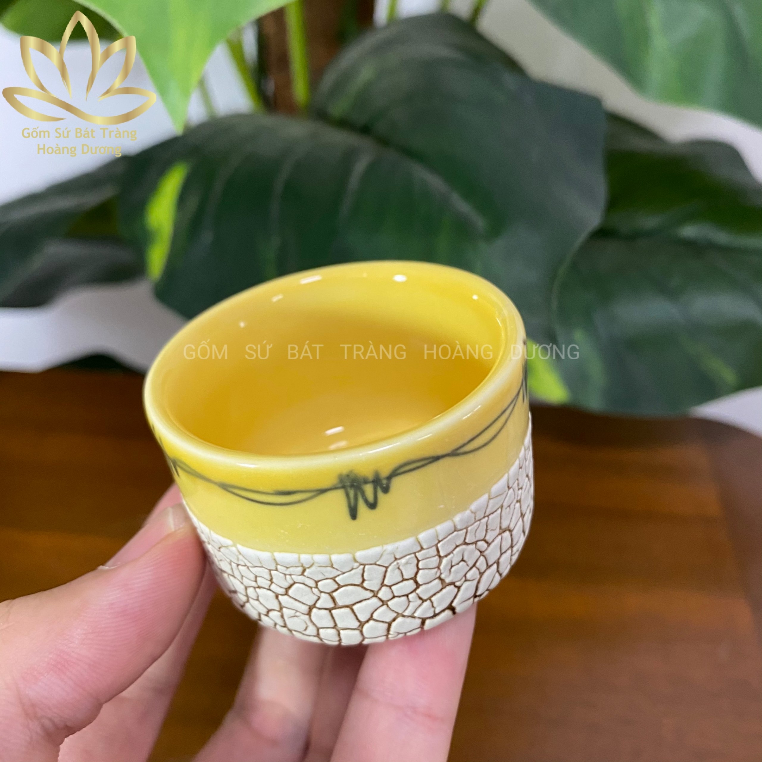 Bộ ấm chén Bát Tràng men rạn RV2 300ml