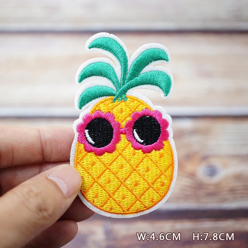 Sticker ủi nhiệt thêu logo hình pizza trứng sushi trái cây dễ thương độc đáo - Patch ủi quần áo N03