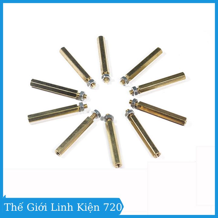 Combo 10 cọc đồng 3cm và 10 ốc 3mm
