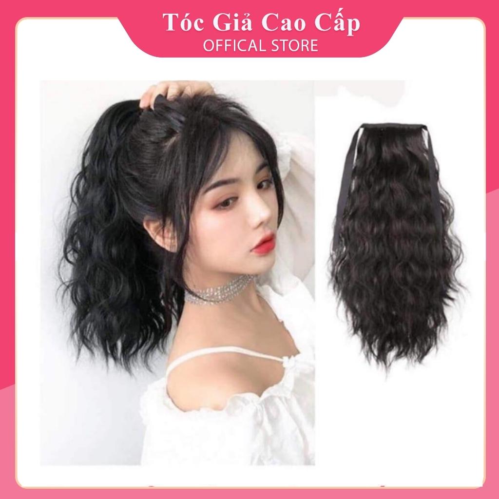 Tóc Giả Cột Tóc Giả Cột Xù Mì Ngắn 40Cm