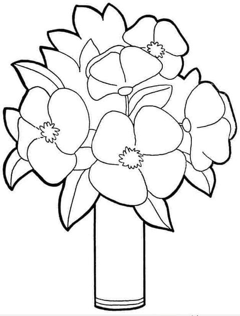 Tô màu Bông Hoa 5 Cánh Nhỏ - Trang Tô Màu Cho Bé