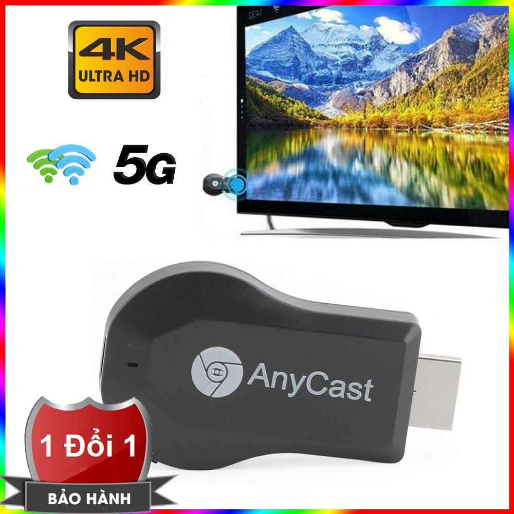 Thiết bị TV Streaming Anycast M100 4K hỗ trợ kết nối 2.4G/5G - Truyền hình ảnh và video 4K - HDMI không dây M100 4K - Thiết bị phát tín hiệu HDMI không dây Anycast M100 kết nối 2.4G/5G cao cấp