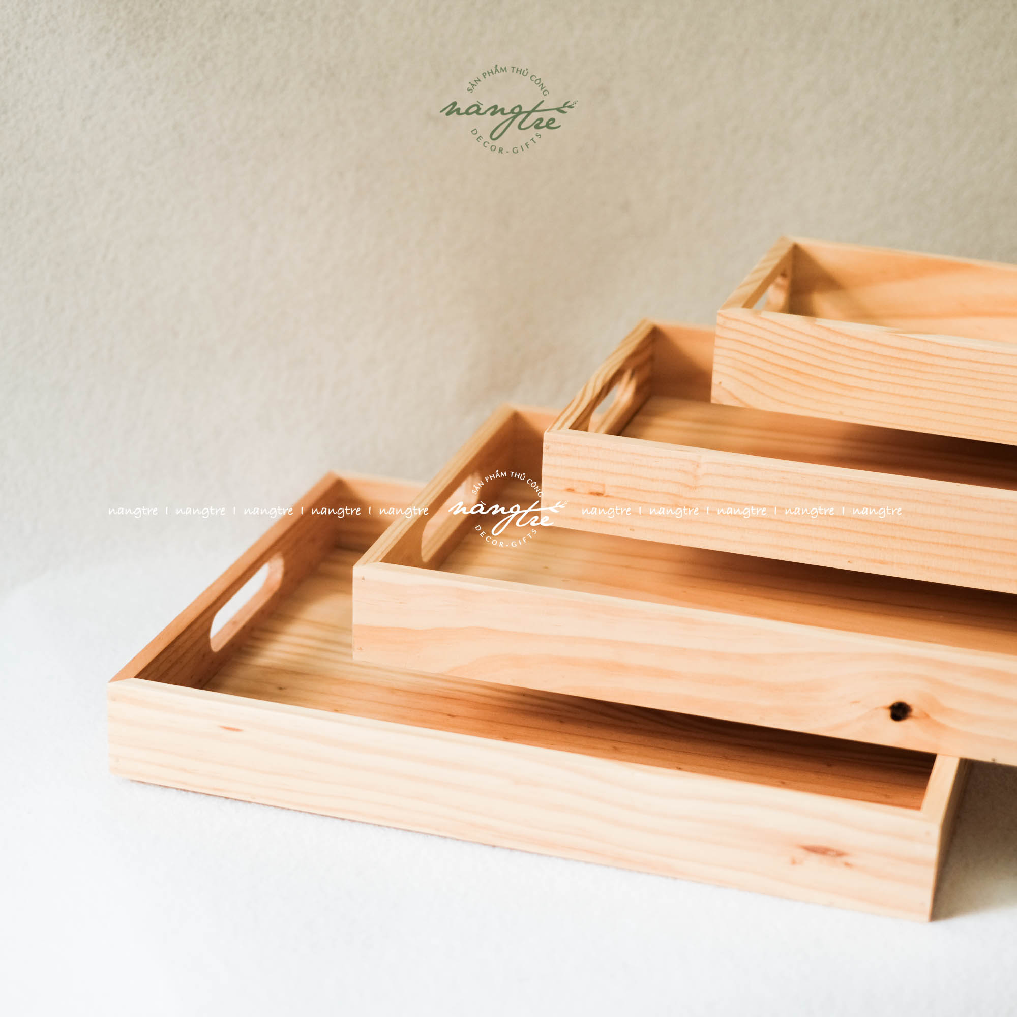 Khay gỗ đựng bánh, trà - Khay gỗ decor