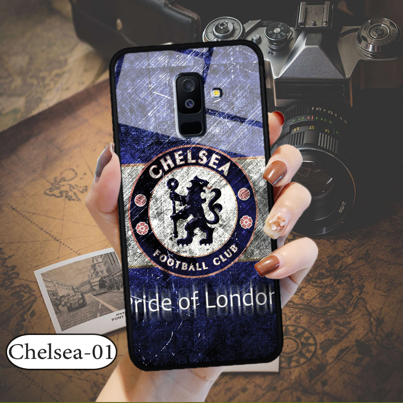 Ốp lưng kính 3D Samsung A6 Plus 2018 hình đội bóng