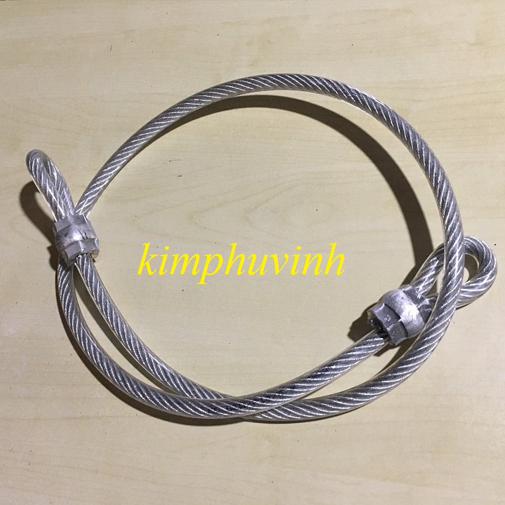 01 sợi dây cáp bọc nhựa 1m - dây cáp khóa xe 1m