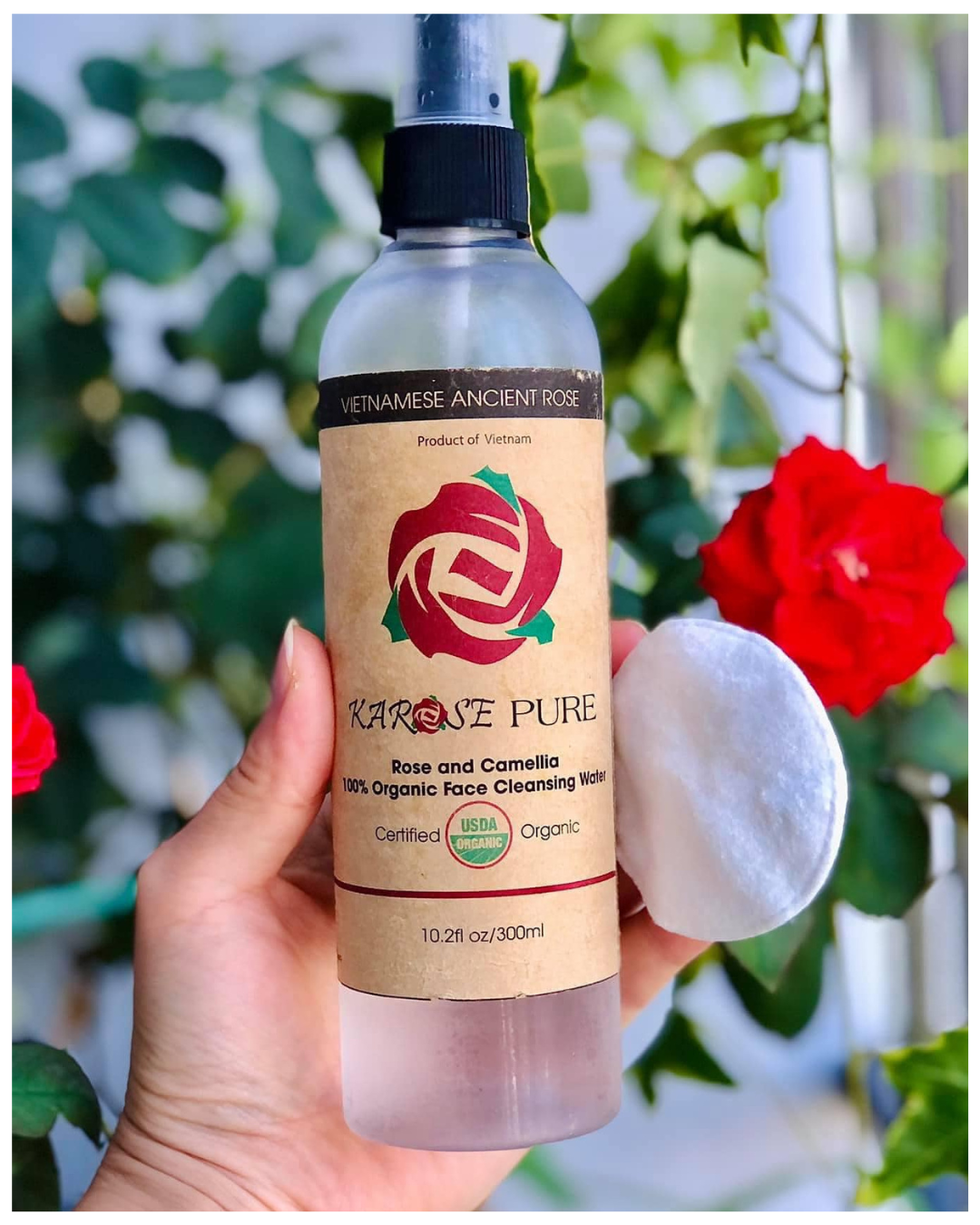 (Karose) Nước lau mặt hoa hồng Karose pure Dùng tẩy trang, làm sạch mặt, không khô da Chai 300ml Koshka Home