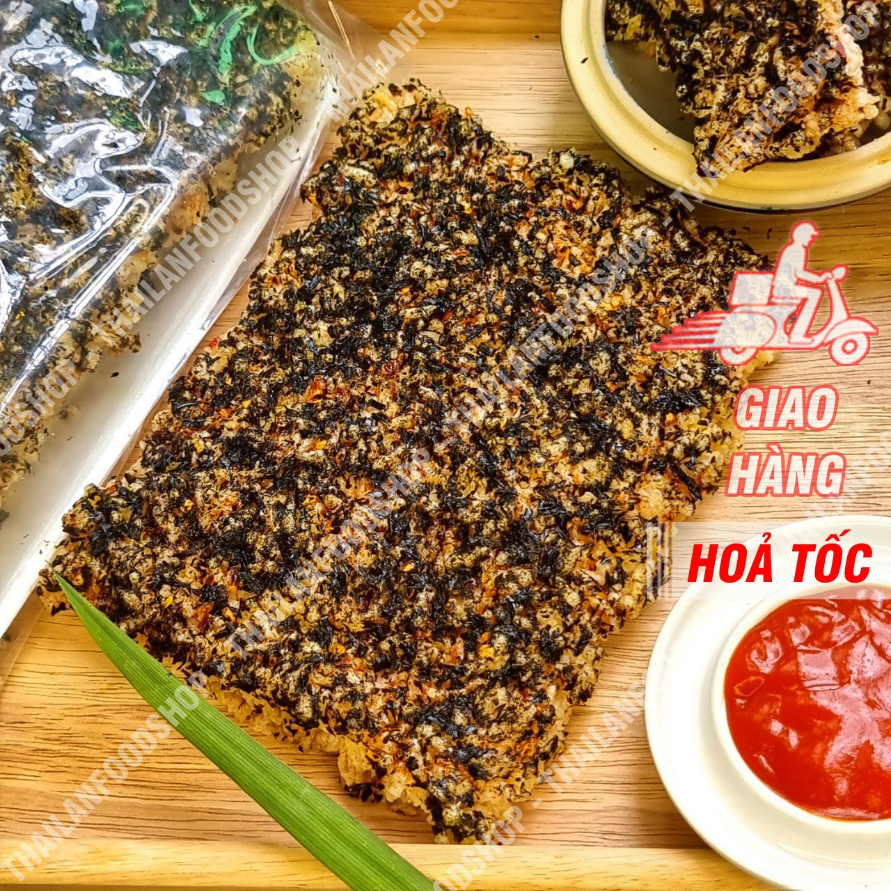 Cơm Cháy Rong Biển Chay Siêu Siêu Ngon (Cơm Cháy Chay) - Túi 180gr