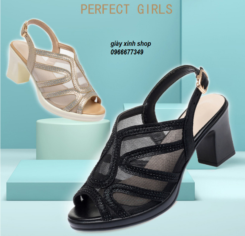 Giày boot sandan hở hậu quai xoàn 7f