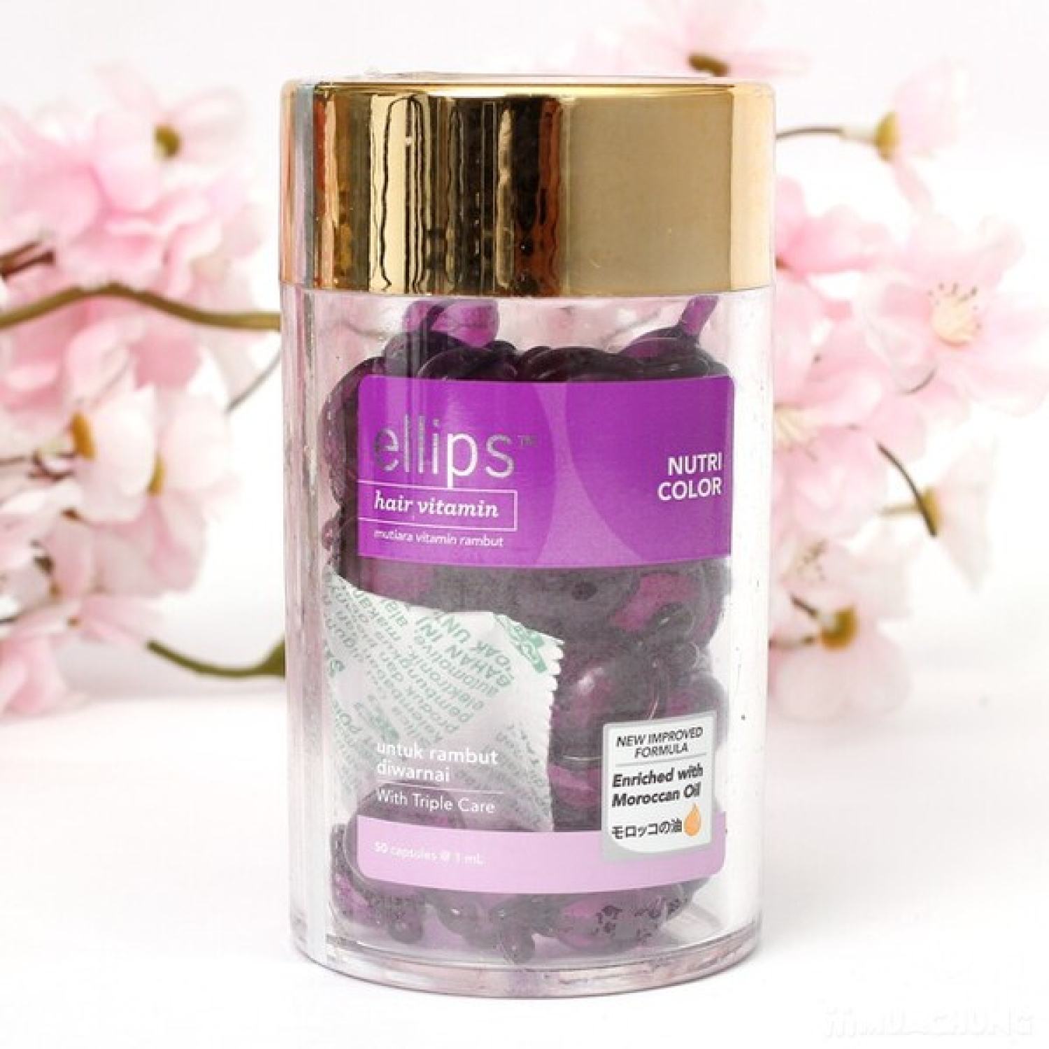 Ellips dưỡng tóc 50'S tóc nhuộm (Ellips Hair Vitamin 50's Nutri Color) Lọ 50 viên